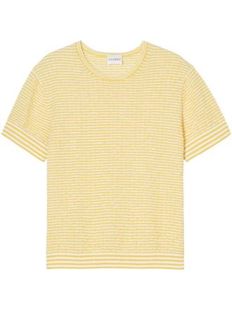 Closed striped T-Shirt - Yellow