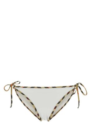Burberry White Lace Up Bikini