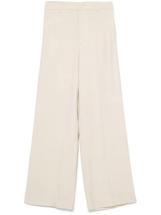 Pantaloni Torino twill palazzo pants - Neutrals