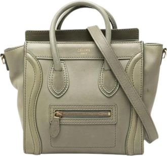 Celine Pre-owned Luggage Tote - Dames - Vintage Handtas - Groen - ONE Size - Leer - Vintage