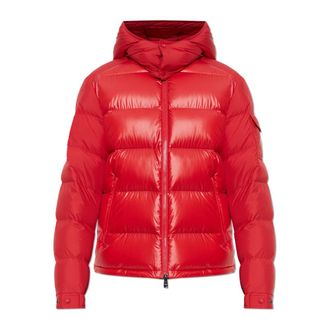 Moncler Maya Down Jacket - Heren - Gewatteerde jassen - Rood - L - Leer - Jassen