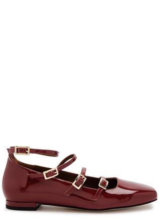 Alohas Luke Patent Leather Ballet Flats - Burgundy - 41 (IT41/ UK8)