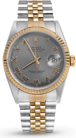 Rolex Pre-owned Rolex Datejust Automatic Grey Dial Unisex Watch 16233 GYRJ