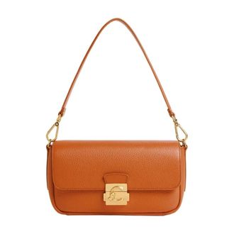 Coccinelle Shoulder Bags, female, Orange, Size: ONE SIZE C-Me Lock Medium Shoulder Bag