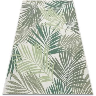 RugsX Alfombra De Cuerda Sisal Color 19433/062 Hojas Verdes Selva Green 80x150 Cm