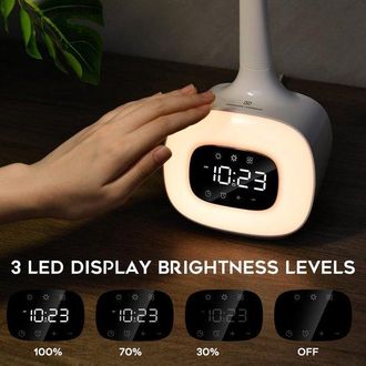OEM Reloj Multifuncional De Alta Definici&oacute;n, L&aacute;mpara De Lectura Y Estudio, Iluminaci&oacute;n Ambiental Con Siete Colores, Luz Nocturna Y L&aacute;mpara Enchufable
