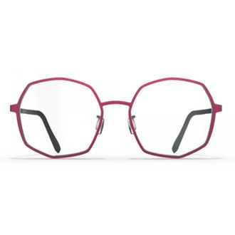 Blackfin Bf1081 Sable Geometric Frame Eyeglasses in Muted Reddish Tone
