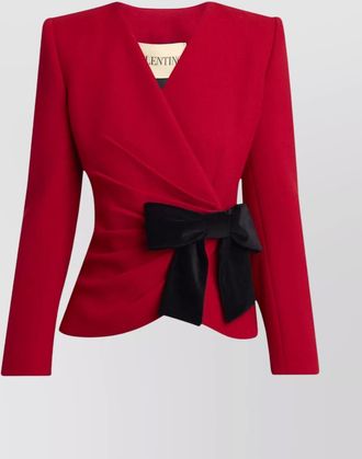 Valentino Garavani tailored wrap jacket bow detail