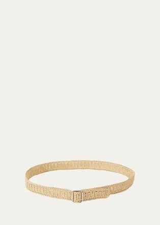 D&eacute;hanche Mako Palm Raffia Belt