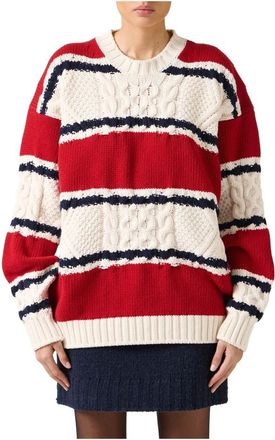 Iceberg Truien & Vesten, Dames, Rood, S, Wol, Oversized Trui met Ronde Hals