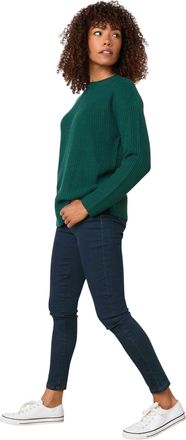 M&Co Womens Funnel Neck Knitted Jumper - Womens Dark Green