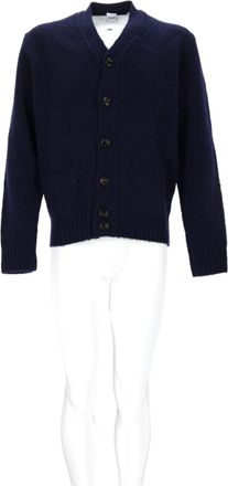 Aspesi Deep V-Neck Wool Cardigan With Button-Down Front
