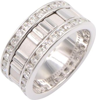 Tiffany & Co. Silver Clear White Gold (18K) Band Ring (Pre-Owned)