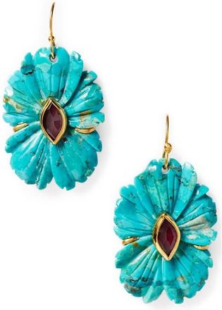 Chan Luu Turquoise Magnolia Earrings in Turquoise Mix at Nordstrom