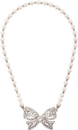 Alessandra Rich Womens ivory Bow Necklace