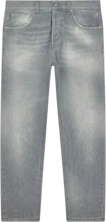 Dondup Grijze Denim Broek - Heren - Slim Fit Jeans - Grijs - W32 - Denim - Jeans