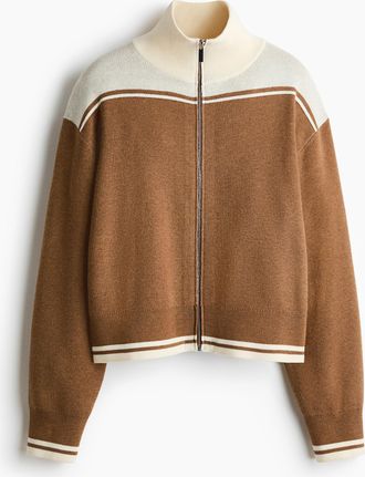 H&M Cardigan mit Zipper - Beige