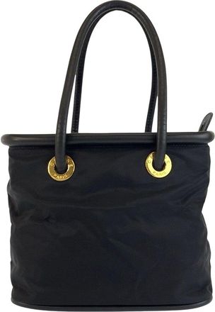 Celine Celine Black Nylon & Leather Tote (Authentic Pre-Loved)
