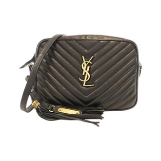 Saint Laurent Pre-owned Cross Body Bags, female, Black, Size: ONE SIZE Pre-owned Lou Camera Bag Calf Shoulder Bag