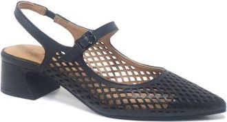 Gentle Souls Gladys Perf Slingback Pump in Black Leather at Nordstrom, Size 8.5