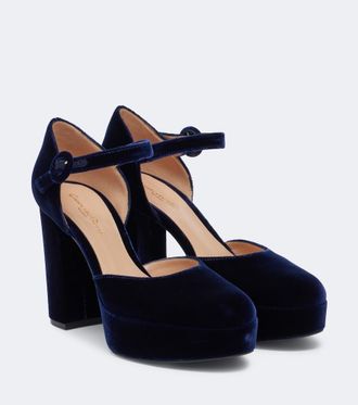 Gianvito Rossi Velvet platform pumps