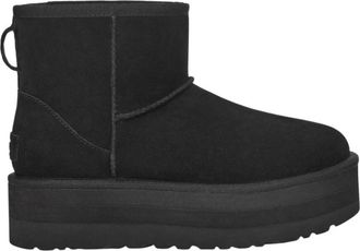 UGG Classic Mini Platform Boot Black - Dames - Winterlaarzen - Zwart - 41 EU - Wol - Schoenen