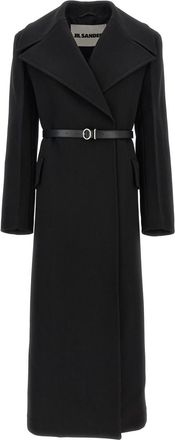 Jil Sander Black Double-breasted Coat
