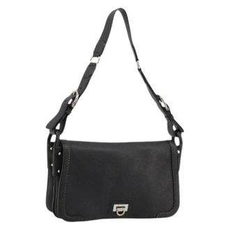 Ferragamo Pre-owned Shoulder Bags, female, Black, Size: ONE SIZE Pre-owned Shoulder Bag