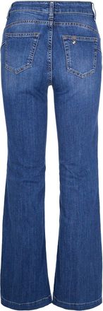 Liu Jo Womens Flared Jeans Stretch Denim Blue Cotton