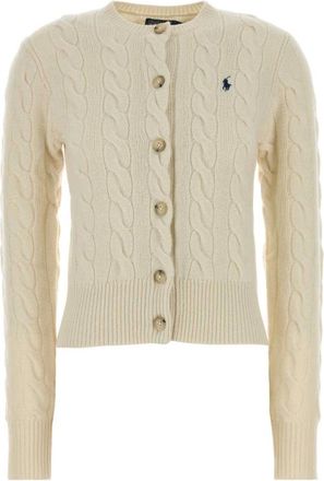 Polo Ralph Lauren Kabelgebreide wollen en kasjmieren vest - Dames - Vesten - Wit - S - Wol - Truien & Vesten