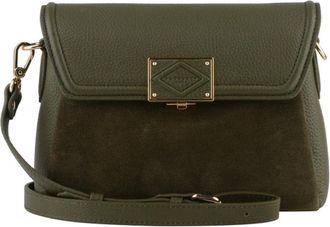 Pourchet Carat Nubuck - Dames - Schoudertassen - Groen - ONE Size - Leer - Tassen