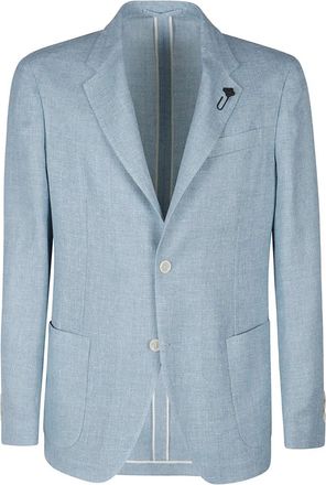 Lardini Jassen, Heren, Blauw, XL, Linnen, Roma Jasje