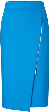 HUGO BOSS Womens Vemboka3 Knee Length Wrap Skirt in Bright Blue - Size 4 UK