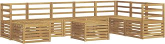 vidaXL Conjunto De Sof&aacute;s De Exterior 9 Uds. Blanco Vidaxl
