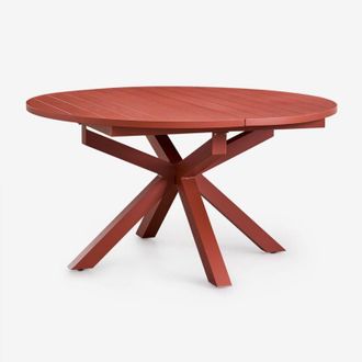 Sklum Sklum - Mesa De Comedor Extensible Redonda 145-200x145 Cm En Aluminio Barces