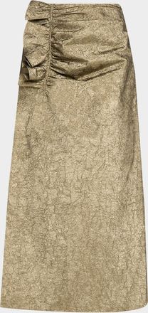 Ulla Johnson Ellis Taffeta Midi Skirt