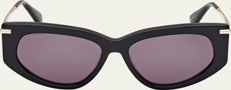 Max Mara Beth Acetate & Metal Cat-Eye Sunglasses