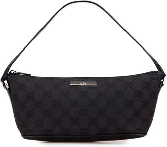 Gucci Borsa a spalla Boat in tela GG 2000-2015 - Nero