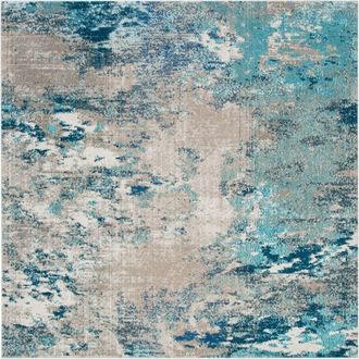 Safavieh Alfombra Polipropileno Azul y Beige 236 x 305 cm