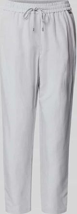 Marc Cain Straight Fit Stoffhose aus Viskose-Mix mit Leinen-Anteil in Hellblau, Gr&ouml;&szlig;e 34