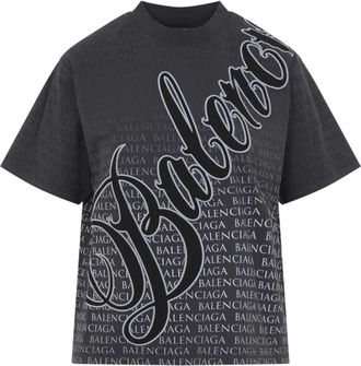 Balenciaga T-shirt met medium pasvorm - Dames - T-shirts - Zwart - XS - Katoen - Tops
