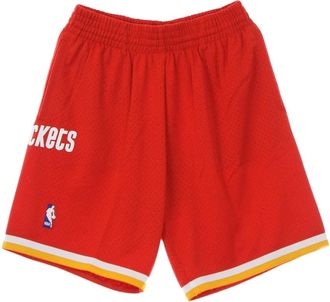 Mitchell & Ness Houston Rockets NBA Swingman Basketball Shorts - Heren - Fitness - Rood - XL - Polyester - Fitness