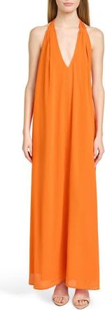 Wayf x Hannah Lovey Porter Solana Halter Maxi Dress (Nordstrom Exclusive) in Orange at Nordstrom, Size X-Large