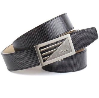 Anthoni Crown Lederg&uuml;rtel ANTHONI CROWN, Herren, Gr. 85, grau, Rindsleder, leicht gl&auml;nzend, festlich, G&uuml;rtel Lederg&uuml;rtel, Automatik Schliesse