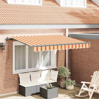 vidaXL Toldo Retr&aacute;ctil Multicolor 350 X 200 Cm Poli&eacute;ster, Aluminio Vidaxl