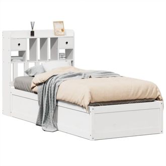 Berkfield Home Bed Frame without Mattress White 90x190 cm Single Solid Wood Pine