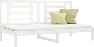 vidaXL Day Bed without Mattress White 80x200 cm Solid Wood Pine Vidaxl