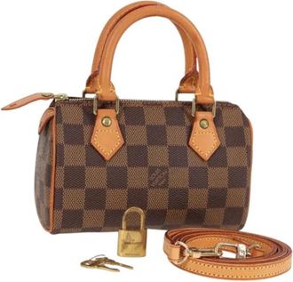 Louis Vuitton Tweedehands Canvas handtassen - Dames - Vintage Handtas - Bruin - ONE Size - Leer - Vintage
