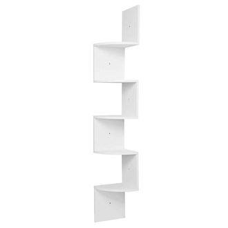 Woltu Mensole Ad Angolo Mensola Da Muro Zig Zag Scaffale A Parete Decorazione Bianco - Woltu