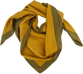 Saint Laurent Cassandre zijden twill sjaal - Dames - Accessoires - Groen - Maat: ONE Size Zijde